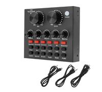 Swiixxer V8 Sound Card Voice Change Live Streaming Singing Karaoke Headset Live External Sound Card Record for Mobile Home KTV