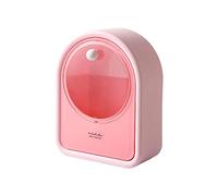 Swiixxer Wall Mounted Cotton Pads Storage Bathroom Organizer Plastic Cotton Swab Tampon Cosmetic Container,Pink