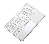 Swiixxer Wireless Bluetooth Keyboard Mini 78 Keys Gaming Office Rechargeable Keyboard Touchpad for Pad PC Tablet White