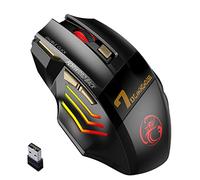 Swiixxer Wireless Gamer Mouse for Computer 2.4G RGB Rechargeable Gaming Mouse Bluetooth USB Mouse Silent Ergonomic Mice