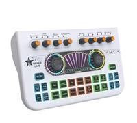 Swiixxer X3 Live Voice Mixer Audio Interface Console Live Microphone Sound Card for Recording Streaming Smartphone White