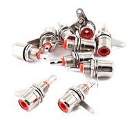 SWILDER RCA Phono Chassis Panel Mount RCA Female Connector Socket 10 Pcs
