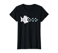 Swim Against the Main Stream Value Graphic T-Shirt, Women, Black, M
