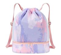 Swim Backpack | Gym Drawstring Backpack - Ergonomic Drawstring Bag with Dry and Wet Separation for Fitness, Travel, Pool, Swimming