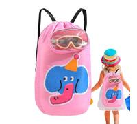 Swim Bag for Kids - Waterproof Adjustable Strap Large,Kids Drawstring Bag Beach Backpack - for Travel Outdoor Summer Camp Vacation Sports Toys Gear Towel Clothes