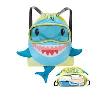Swim Bag for Kids - with Shoe Compartments Shark Design Backpack,Dry Wet Separated Swim Backpack,for Fitness Sport Beach Gym Travel Camping Age 3 and up Boys Girls