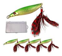 Swim Bait | 5 Pieces Rotating Metal Shimmering Equipment - Artificial Perch | for Men, Father, Beginners, Professionals, River, Saltwater and Water