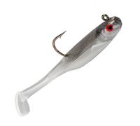 swim bait, Homing Minnow Fishing Lure, Pre-Rigged Soft Plastic Swimbait, Optimized for Live Sonar, Realistic Minnow Profile, 3-Inches, 3/8-Ounce, 3/0 Hook, 3-Pack, Ghost Shad