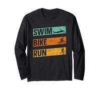 Swim Bike Run Triathlete Sports Triathlon Triathlons Long Sleeve T-Shirt