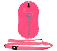 Swim Buoy - LULUWA Inflatable Wild Swimming Tow Float for Open Water Sports Racing Training with Highly Visible (Pink)