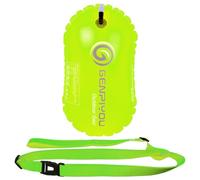 Swim Buoy - LULUWA Inflatable Wild Swimming Tow Float for Open Water Sports Racing Training with Highly Visible (Green)