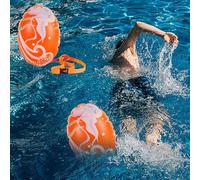 Swim Buoy Tow Float, Adjustable Swimming Belt Bubble Safety Float,for Swimmers, Triatheletes, Kayakers, Snorkelers, Throwable Flotation Device for Adults (C)