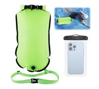 Swim Buoy Tow Float Dry Bag,20L Wild Double Air Chambers Swim Float,Swimming Bag with Waterproof Phone Case,Swim Accessories for Open Water Sports Kayakers Swimmers Triathletes,Bubble Highly Visible