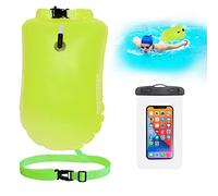 Swim Buoy Tow Float Dry Bag,20L Wild Swim Float,Swimming Bag with Waterproof Phone Case,Swim Accessories for Open Water Sports Kayakers Swimmers Triathletes Snorkelers,Swim Bubble Highly Visible