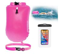 Swim Buoy Tow Float Dry Bag,20L Wild Swim Float,Swimming Bag with Waterproof Phone Case,Swim Accessories for Open Water Sports Kayakers Swimmers Triathletes Snorkelers,Swim Bubble Highly Visible