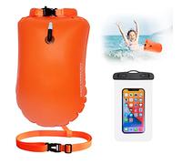 Swim Buoy Tow Float Dry Bag,20L Wild Swim Float,Swimming Bag with Waterproof Phone Case,Swim Accessories for Open Water Sports Kayakers Swimmers Triathletes Snorkelers,Swim Bubble Highly Visible