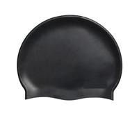 Swim Cap Elastic Swimming Hat Men Large Size Wear Professional Adults Waterproof Silicone Caps(Black)
