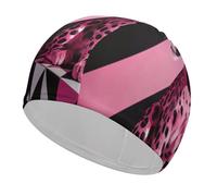 Swim Cap for Women Men Waterproof Swim Hat Long Hair Swimming Hat | Geometric Leopard Pattern Swimming Cap Waterproof Swim Hat High Stretch Fabric Swim Cap Relaxation Swimming Hat