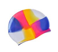 Swim Cap Gradient Color Silicone Adult Waterproof Swimming Cap Dry Hair Swim for Men Women Protect Ears Hat Accessories(NO.7)