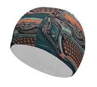 Swim Cap Hat Fabric A Typewriter Swimming Cap for Short Long Hair to Keep Hair Dry, Waterproof Bathing Caps for Women Men, Stretchable Comfortable Shower Caps Non-Slip Pool Hat