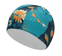 Swim Cap Hat Fabric Cat in The Wild Swimming Cap for Short Long Hair to Keep Hair Dry, Waterproof Bathing Caps for Women Men, Stretchable Comfortable Shower Caps Non-Slip Pool Hat