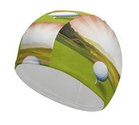 Swim Cap Hat Fabric Golf Sport Swimming Cap for Short Long Hair to Keep Hair Dry, Waterproof Bathing Caps for Women Men, Stretchable Comfortable Shower Caps Non-Slip Pool Hat