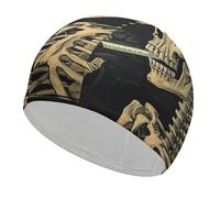 Swim Cap Hat Fabric Strange Painting Swimming Cap for Short Long Hair to Keep Hair Dry, Waterproof Bathing Caps for Women Men, Stretchable Comfortable Shower Caps Non-Slip Pool Hat