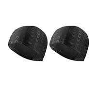 Swim Cap Set 2 Pack for Pool Training and Snorkeling, Elastic Polyester Swim Caps for Adults, Lightweight Fit Adult Cap Set Elastic Pool Snorkeling Bathing Polyester Hat Lightweight Training Stretch