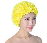 Swim Cap Women - Floral Pattern Headwear, Stylish Silicone Cover, Comfortable Ear Protection | Lightweight Waterproof Hair Shield for adult girl teenager athlete pool beach spa exercise practice train