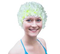 Swim Caps Women - Stylish Handmade Bathing Caps for Women Swimming | Floral Petal Design Swim Cap, Flower Retro Cap for Long/Short Hair, Swimming Hat for Hair Protection Pool Beach Vacation