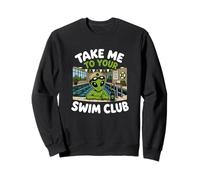 Swim Club Alien Swimmer UFO Swimming Team Abduction Sweatshirt