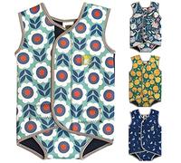 Swim Cosy Baby/Toddler Wetsuit Vest with UPF50 - Neoprene Wrap around design for Boys/Girls 0-3 years - Unicorns, Dinosaurs, Ducks (Daisy Chain, LARGE 18-30 Months)