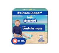 Swim Diapers Size 4 (20-33 lb), 18 Count - Pampers Splashers Disposable Swim Pants, Medium
