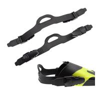 Swim Fin Straps - Rubber Adjustable Replacement, Quick Release Buckles | Snorkeling Diving Flipper Accessories | Professional Beginner Enthusiast Swim Gear Pool Beach Sea Water Sports Equipment