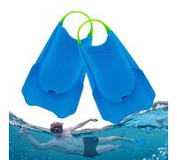 Swim Fins | Short Silicone Open Heel Pad | Short Floating Design - for Men and Women Beginners at Beach, Sea, Snorkel, Workout, Diving and Pool