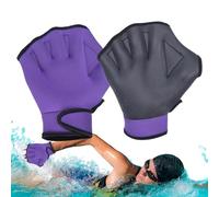 Swim Gloves for Women - Neoprene Aquatic resistnce Gloves | Aqua Fit Webbed Mittens | Water Training Gear, Upper Body Exercise Glove, Anti Slip Grip Swim Accessory | Adjustable Wrist Strap for Pool