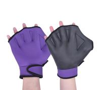 Swim Gloves for Women - Neoprene Aquatic resistnce Gloves | Aqua Fit Webbed Mittens | Water Training Gear, Upper Body Exercise Glove, Anti Slip Grip Swim Accessory | Adjustable Wrist Strap for Pool
