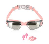 Swim Goggles for Adults & Kids 9+ Anti Fog Swimming Goggles with UV Protection, Leak-Proof Seal, Wide Clear Vision - Includes Nose Clip, Ear Plugs, Case - Comfortable for Pool, Sea & Open Water