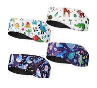 Swim HeadbandKids Swimming Headband Adjustable Swimmers Headband Ear Band Waterproof Ear Protection Band 4PCS Covers for Swimming Plugs for Kids