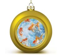 Swim in Water Christmas Ball Ornament Shatterproof Hanging Ball Ornaments with String Decorative Christmas Baubles for Xmas Tree Home Wedding Holiday Party Decor Supply