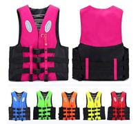 Swim Jacket - Paddle Board Life Jacket for Adult Adjustable Buoyancy Aids Swim Safety Snorkeling Vest for Kayaking Floatation Device Surfing Outdoor WaterSports(RoseRed,M)