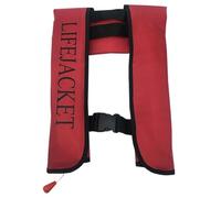 Swim Jacket - Swim Vest Inflatable Automatic Ergonomic 150N Adjustable Buckle Life Jacket Fastening Tape Reflective Buoyancy Aid with Whistle for Kids Adults, Blue, Car Life Jacket(Red)