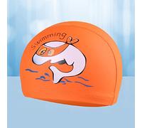 Swim Kids Bathing Swi mming Hat Girl Boy Animal Print Orange Dolphin