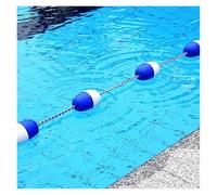 Swim Lane Divider 10ft/30ft/50ft, Inground Pool Safety Floating Rope, Equipment To Divide Swim Race Lanes, Blue White Buoy Ball & Nylon Rope