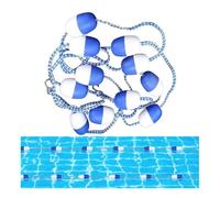 Swim Lane Line Buoy Divider Braided Rope, 3-165' Pool Safety Divider Barrier with 2 Pre-Assembled Hooks & 2-Colour Floating Buoys(147Ft/44.81m)