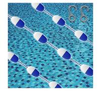 Swim Lane Safety Rope Kit - 60ft Floating Pool Divider & Barrier with Hooks, Portable Deep End Divider for Swimming Pools, Reusable Safety Float Line