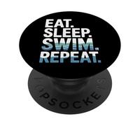 Swim Life Routine Eat Sleep Swim Repeat Swimmers Squad PopSockets Adhesive PopGrip