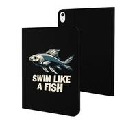 Swim Like A Fish Slim Case Compatible with iPad 10th 9th 8th 7th Generation 2022 2021 2020 2019 Protective Cover Stand