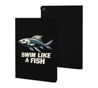 Swim Like A Fish Slim Case Compatible with iPad 10th 9th 8th 7th Generation 2022 2021 2020 2019 Protective Cover Stand