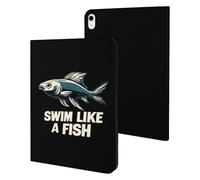 Swim Like A Fish Slim Case Compatible with iPad 10th 9th 8th 7th Generation 2022 2021 2020 2019 Protective Cover Stand